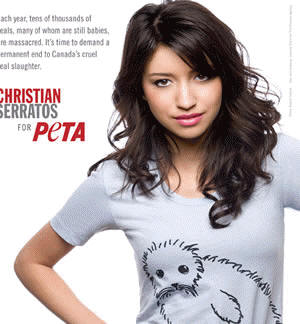 Christian Serratos for PETA's Save the Seals