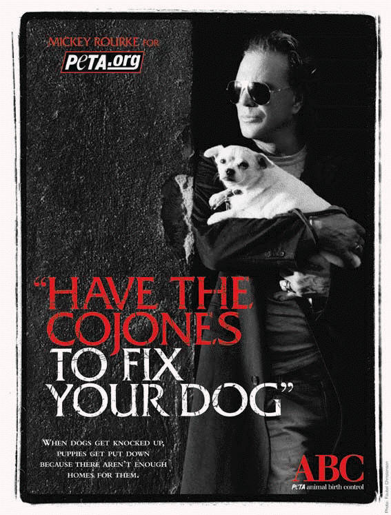 Mickey Rourke for PETA