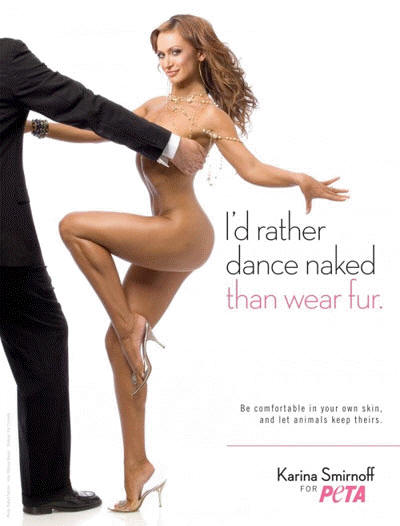 Karina Smirnoff for PETA